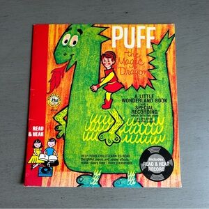 VTG 80s Puff the Magic Dragon Read & Hear Book - Classic Children's Book